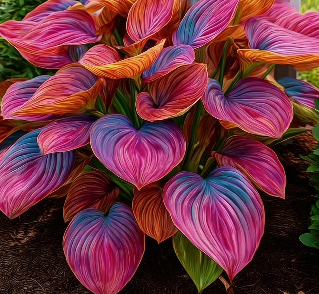 🔥Glow-in-the-Dark Garden Magic: Rare Dark Blue Flame Hostas Seeds